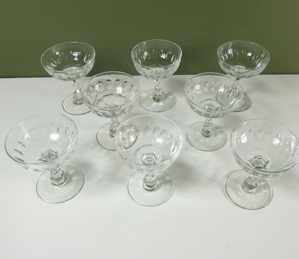 A SET OF EIGHT 19TH C CHAMPAGNE GLASSES View II