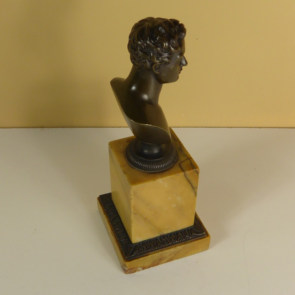 19TH C BRONZE BUST OF BYRON View V