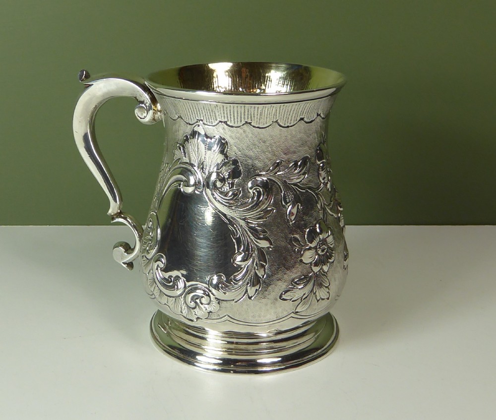 18TH C SILVER TANKARD BY RICHARD BAYLEY 1748 View II