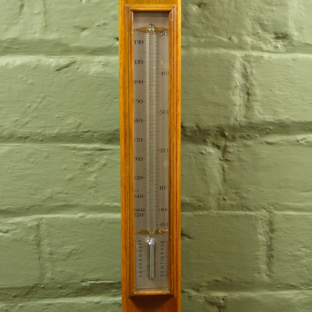 19TH C OAK STICK BAROMETER View III