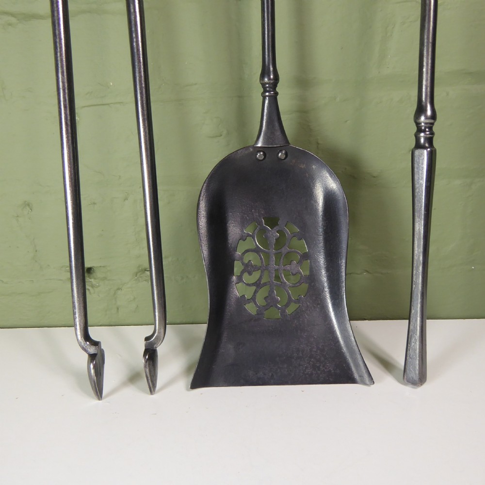 SET OF 19TH C STEEL FIRE TOOLS View III