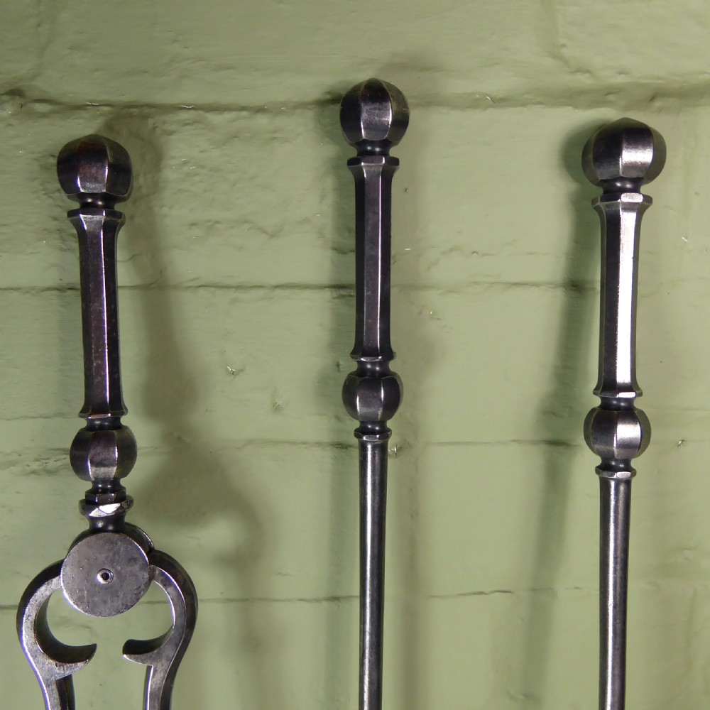 SET OF 19TH C STEEL FIRE TOOLS View IV
