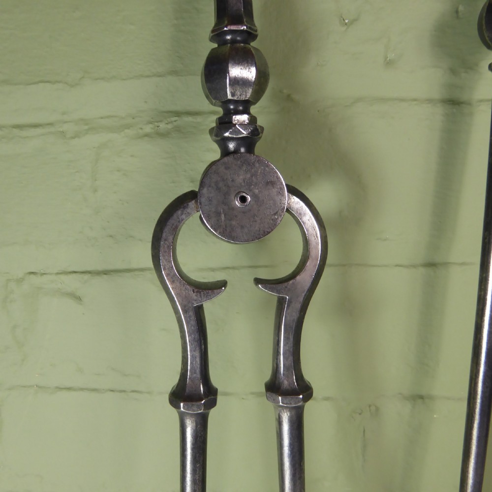 SET OF 19TH C STEEL FIRE TOOLS View V