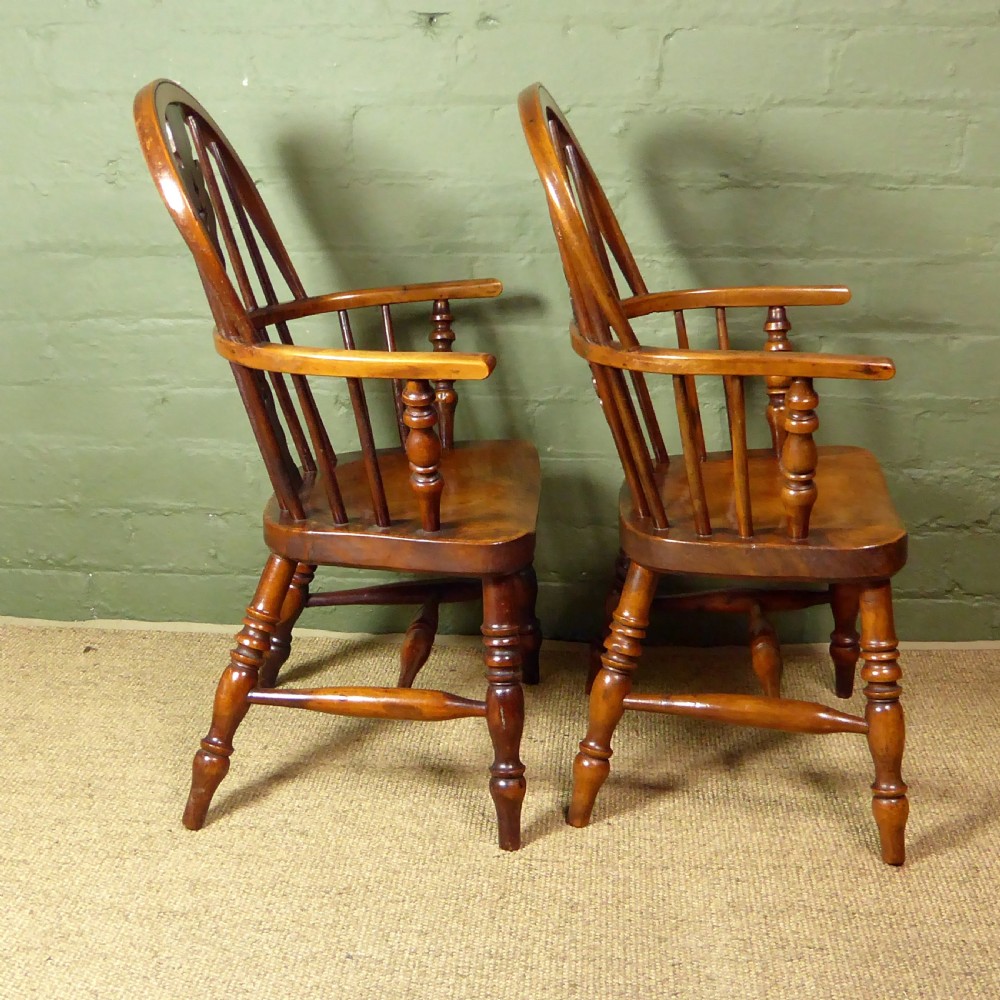 PAIR OF  YEW WOOD CHILDS WINDSOR CHAIRS View II