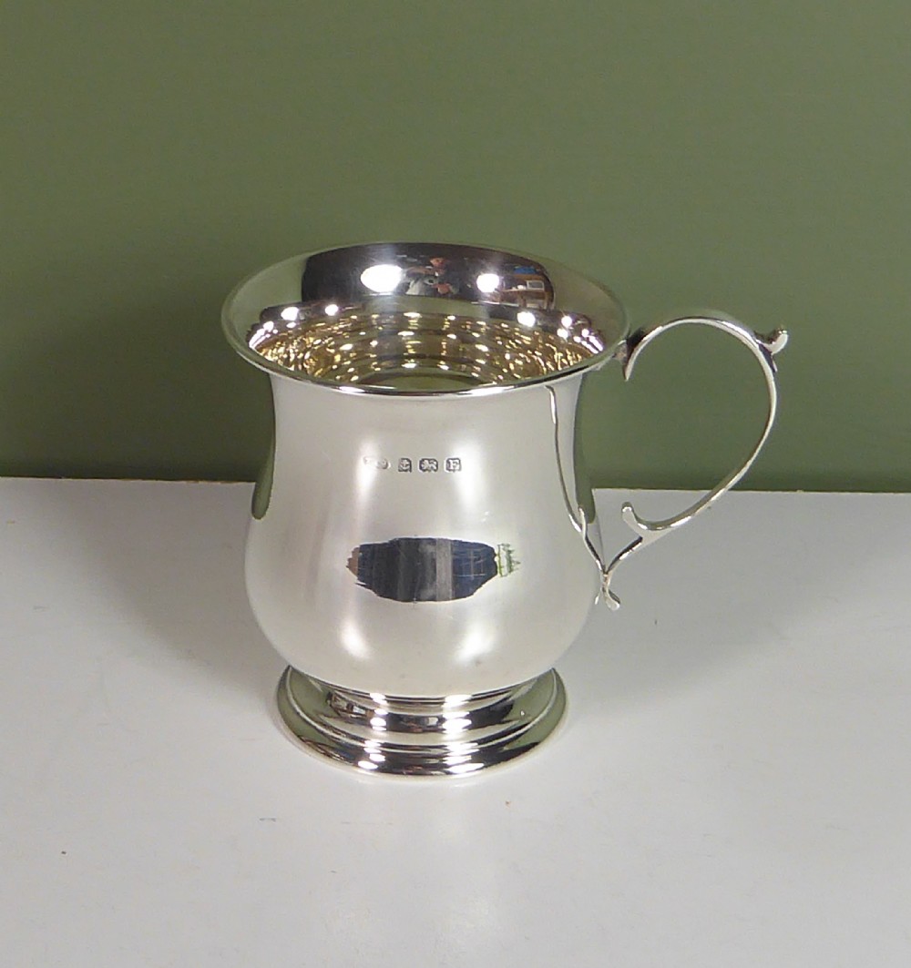 SILVER CHRISTENING MUG