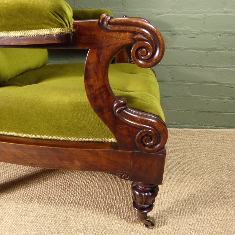 GENEROUS ROSEWOOD LIBRARY CHAIR  View III