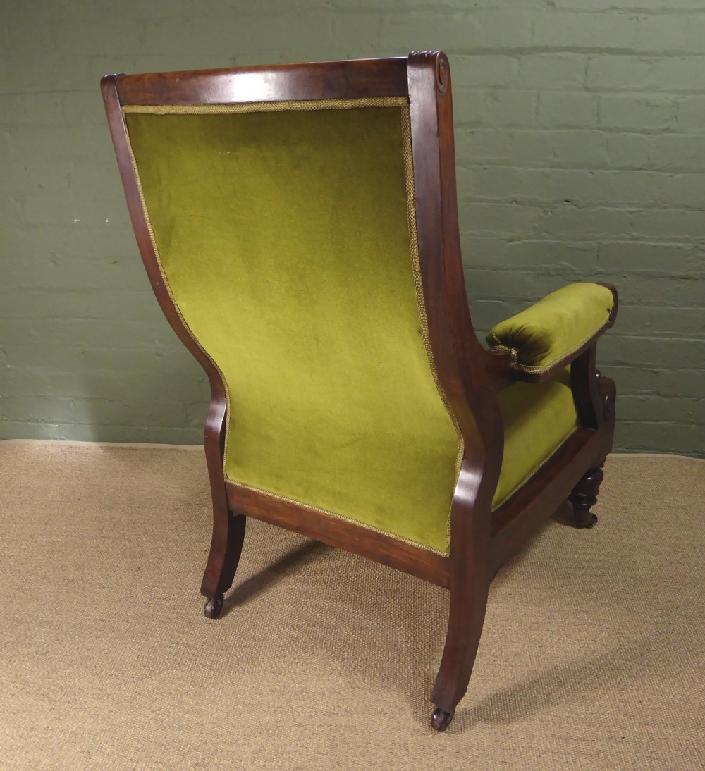 GENEROUS ROSEWOOD LIBRARY CHAIR  View IV