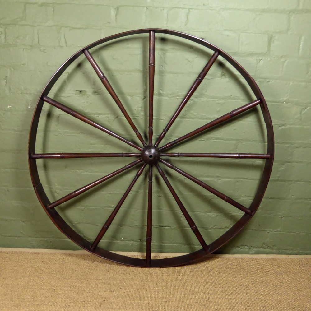 LARGE 19TH C OAK WHEEL
