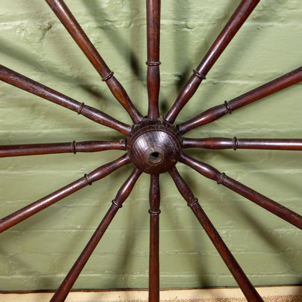 LARGE 19TH C OAK WHEEL View II