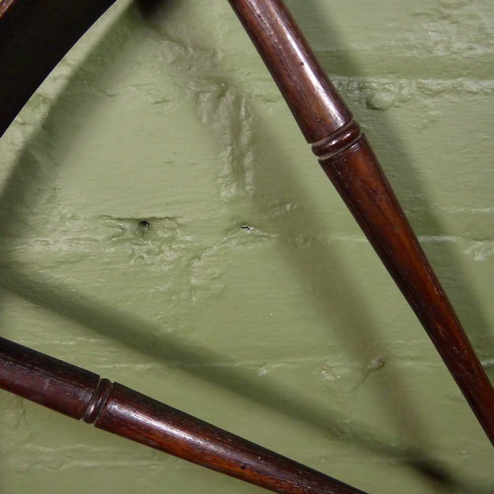 LARGE 19TH C OAK WHEEL View V