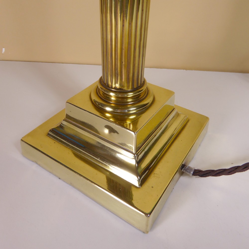 CLASSICAL 19TH C BRASS LAMP BASE View III