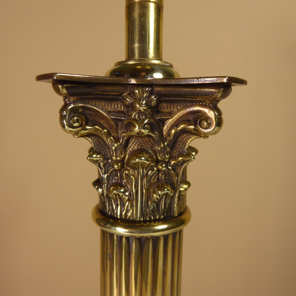 CLASSICAL 19TH C BRASS LAMP BASE View IV