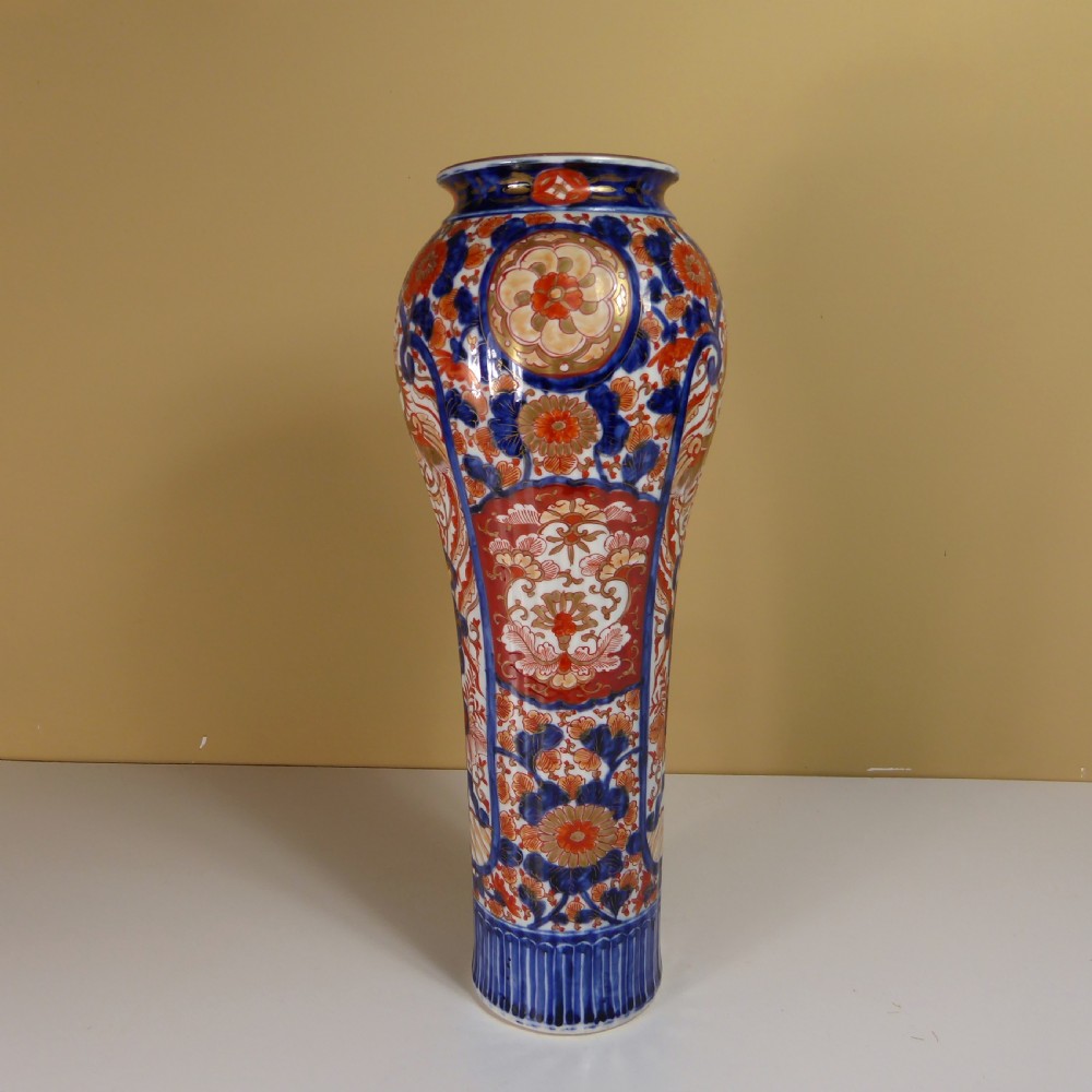 TALL 19TH C IMARI VASE