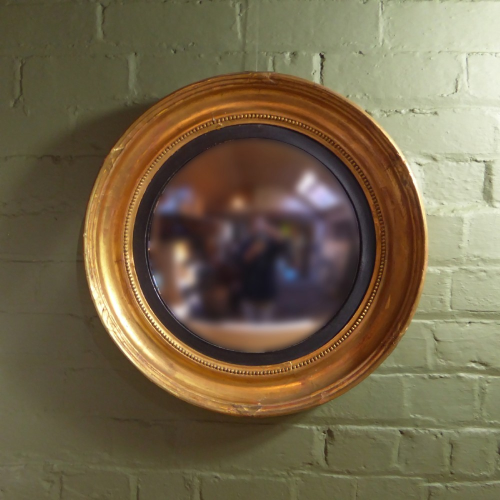 REGENCY GILT CONVEX MIRROR