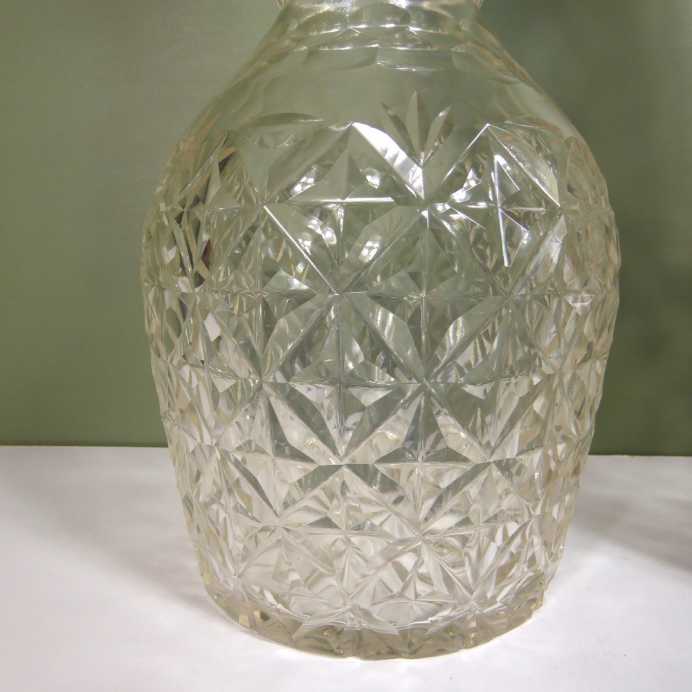 PAIR OF 19TH C CUT GLASS MAGNUM DECANTERS View V