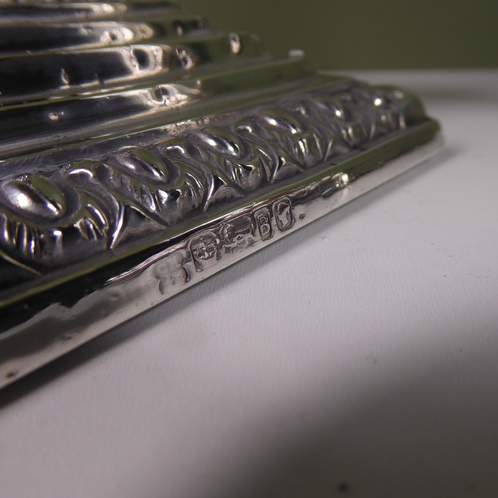 PAIR OF 19TH C SILVER CANDLESTICKS View V