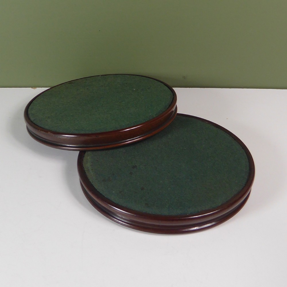 PAIR OF 18TH C MAHOGANY BOTTLE COASTERS View IV