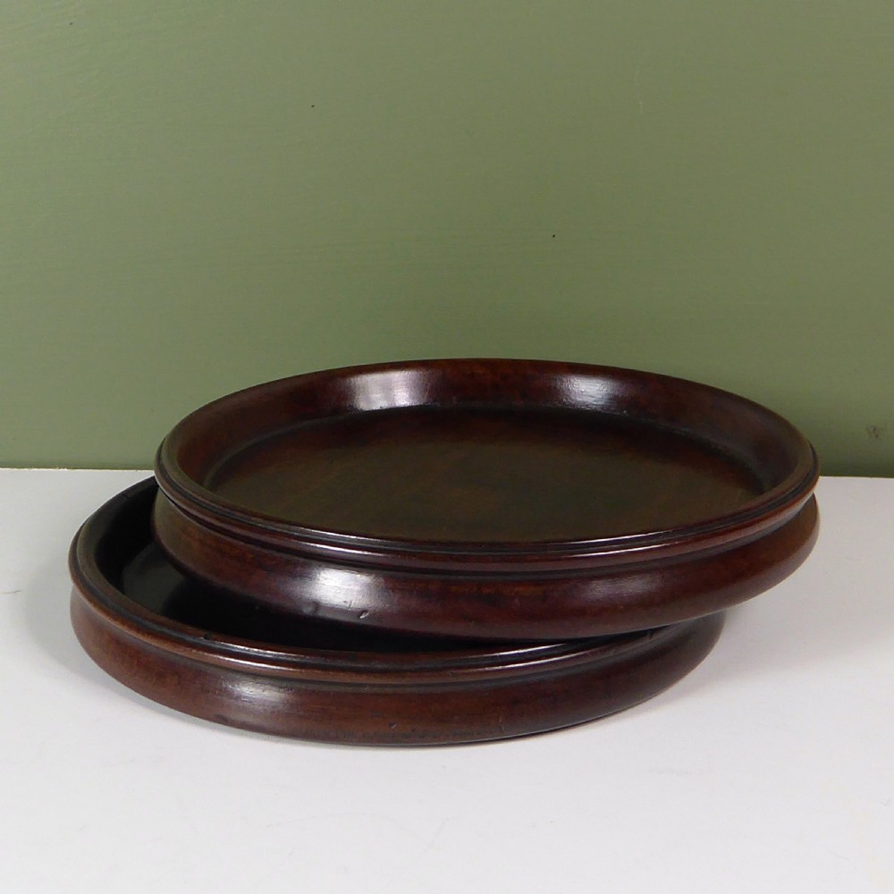 PAIR OF 18TH C MAHOGANY BOTTLE COASTERS View V