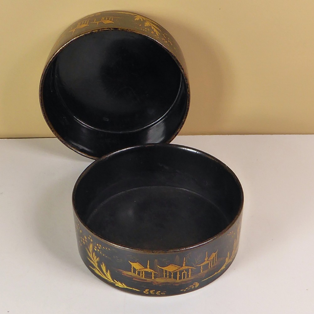 PAIR OF REGENCY PAPIER MACHE COASTERS View III