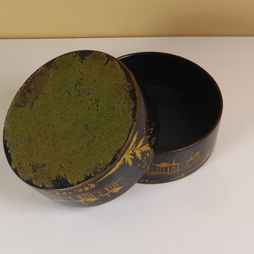 PAIR OF REGENCY PAPIER MACHE COASTERS View IV