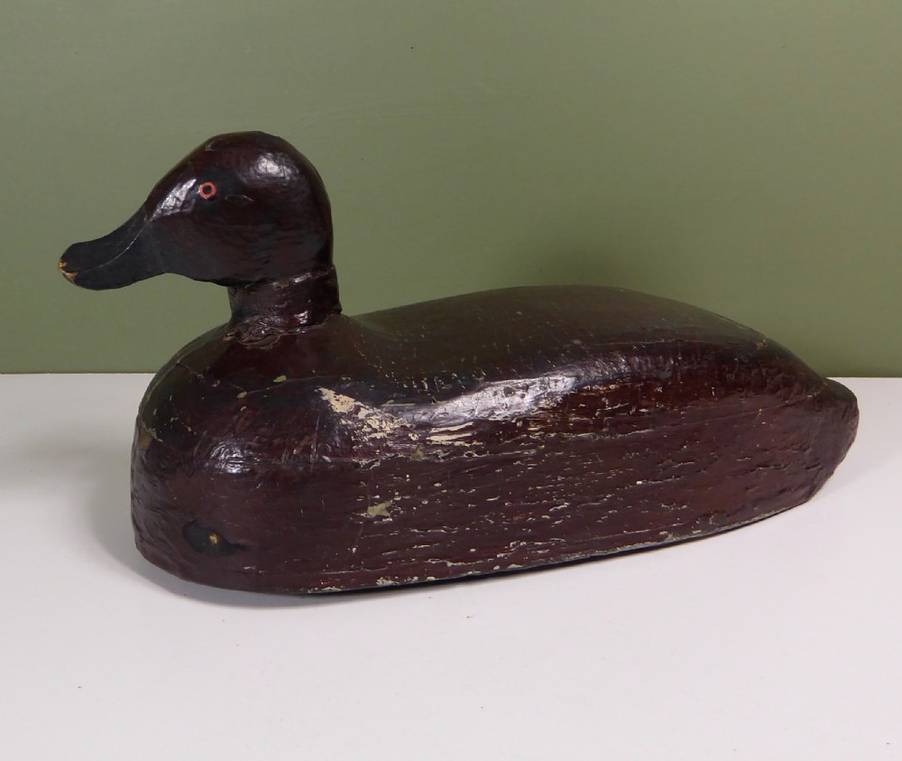 19TH C PAINTED DECOY DUCK