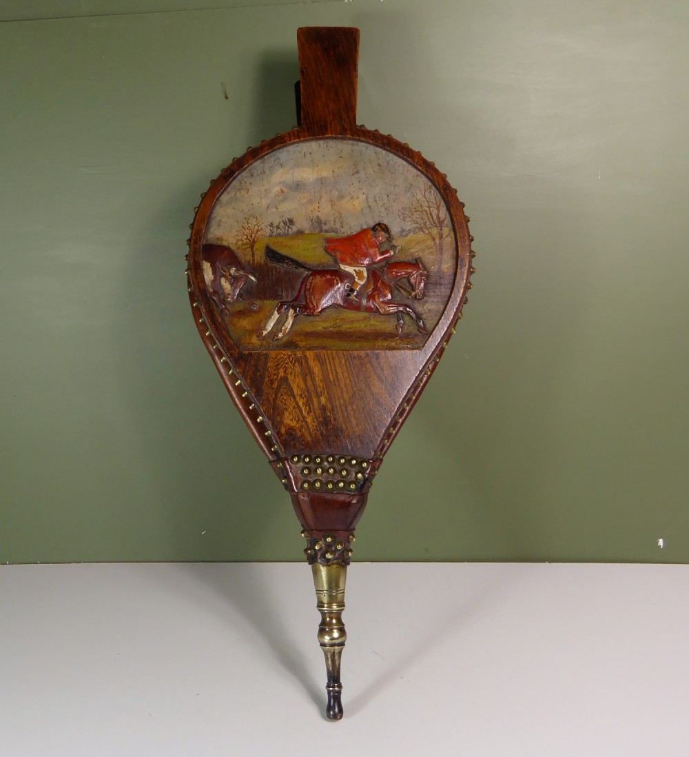 PAIR OF 19TH C FIRE BELLOWS