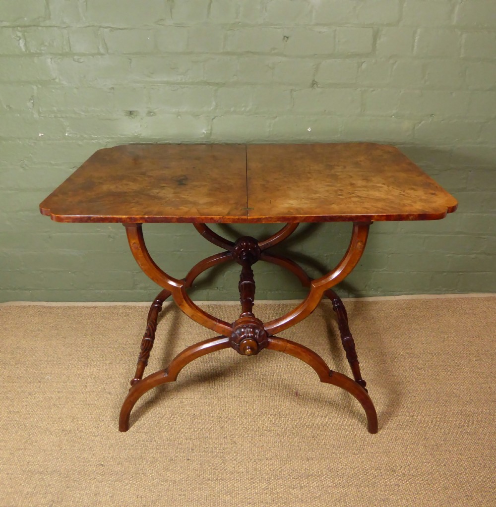 19TH C WALNUT COACHING TABLE
