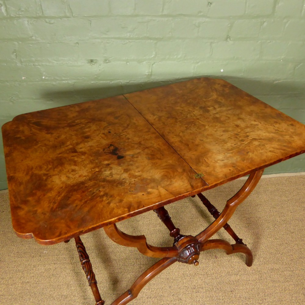 19TH C WALNUT COACHING TABLE View IV