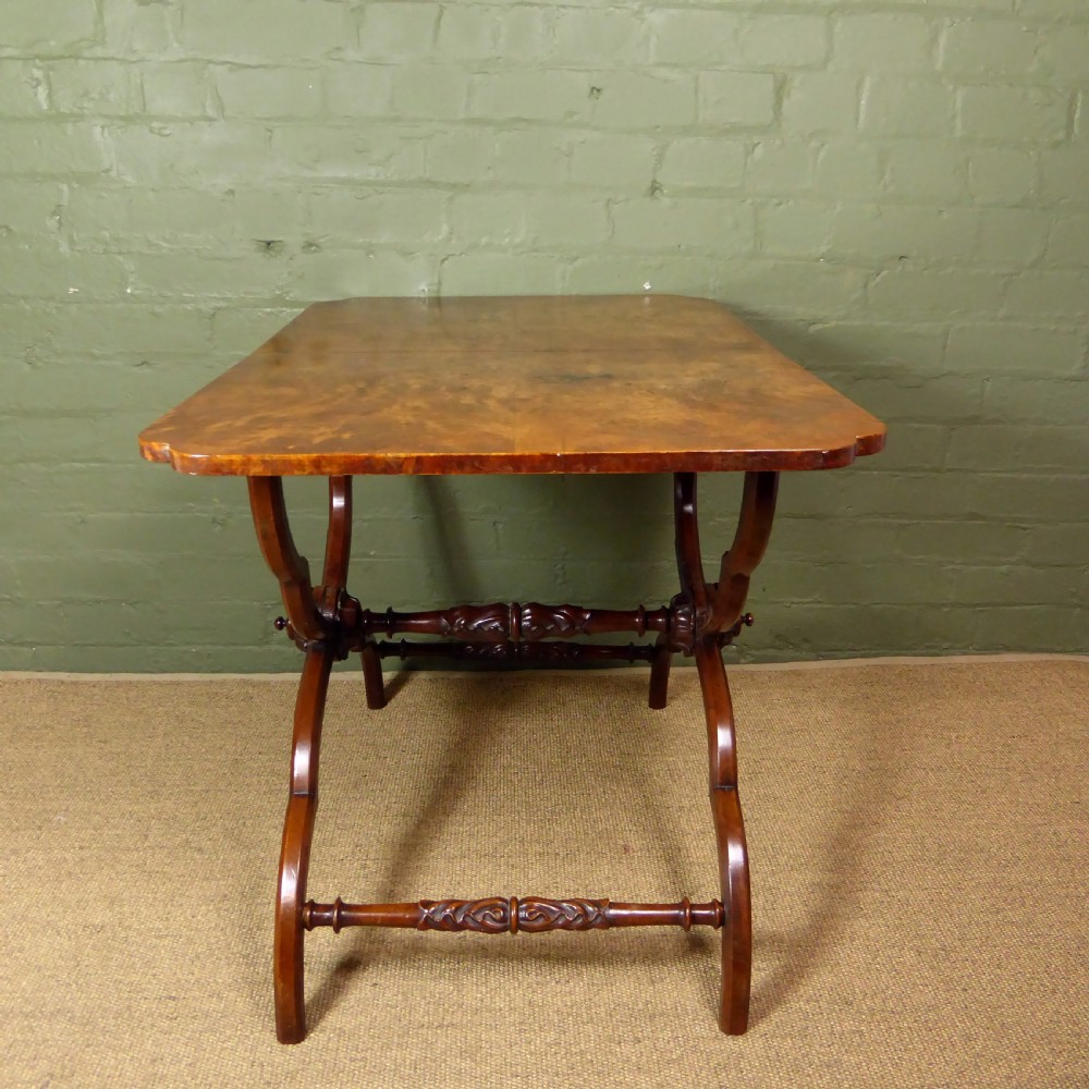 19TH C WALNUT COACHING TABLE View VI