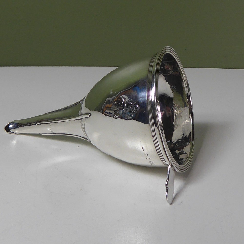 REGENCY SILVER WINE FUNNEL, LONDON 1807 View III