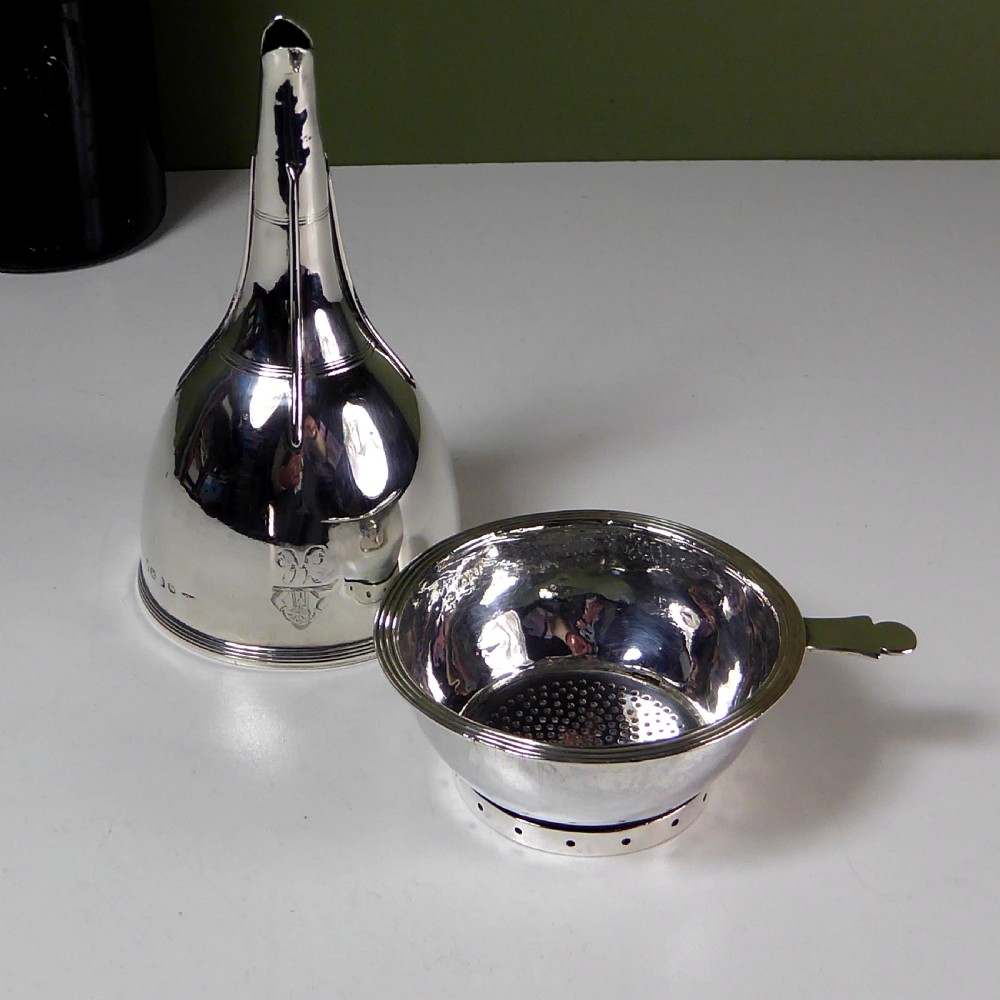 REGENCY SILVER WINE FUNNEL, LONDON 1807 View IV