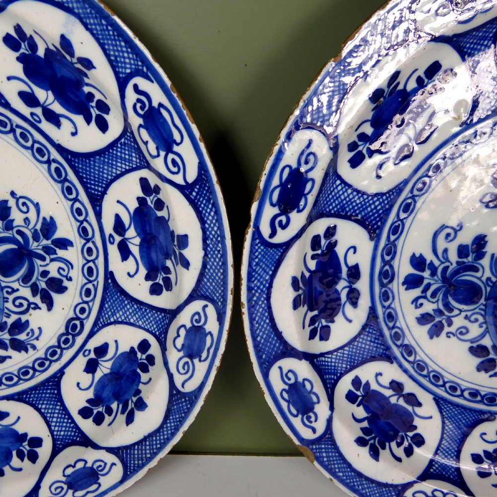 PAIR OF 18TH C DELFT CHARGERS View II