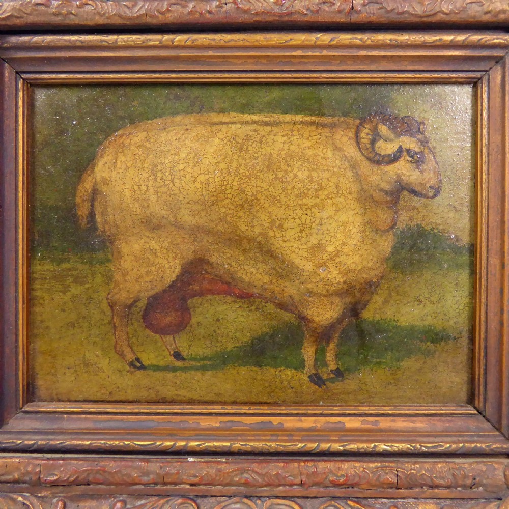 19TH C OIL PAINTING OF A RAM View III