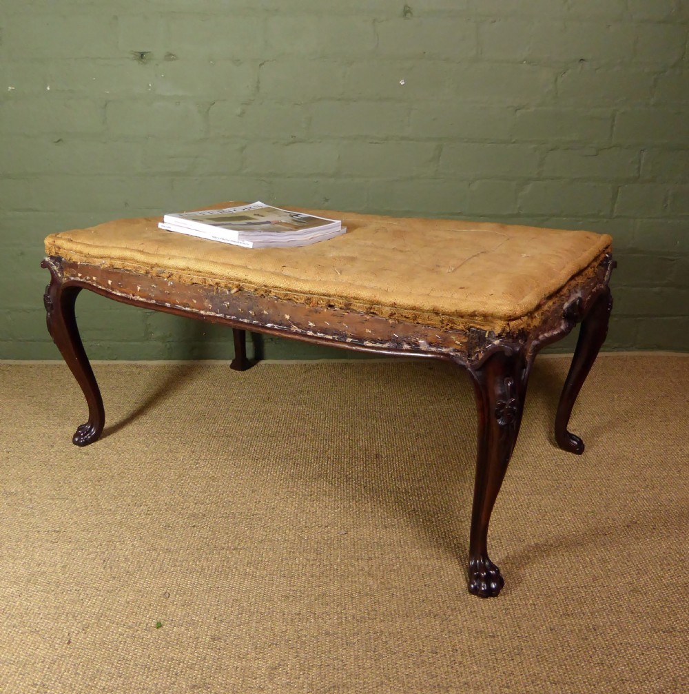 LARGE 19TH C ROSEWOOD CENTRE STOOL