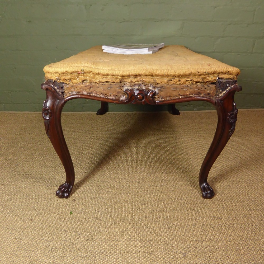 LARGE 19TH C ROSEWOOD CENTRE STOOL View IV