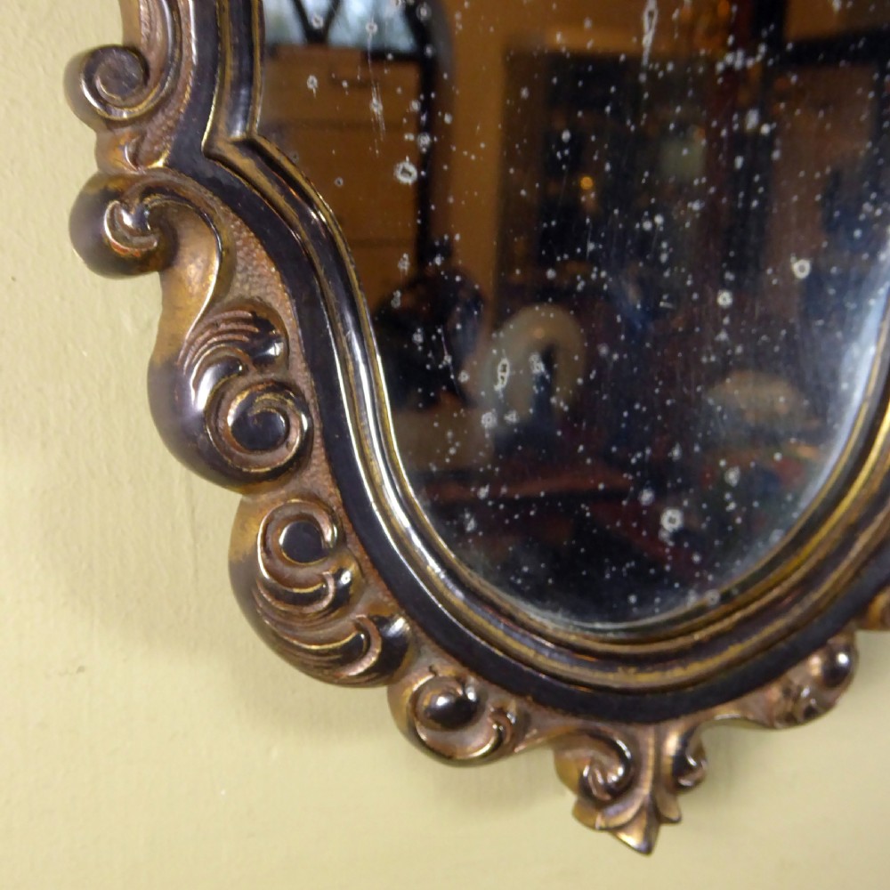 PAIR OF 19TH C BRONZE & GILTED MIRRORS View V