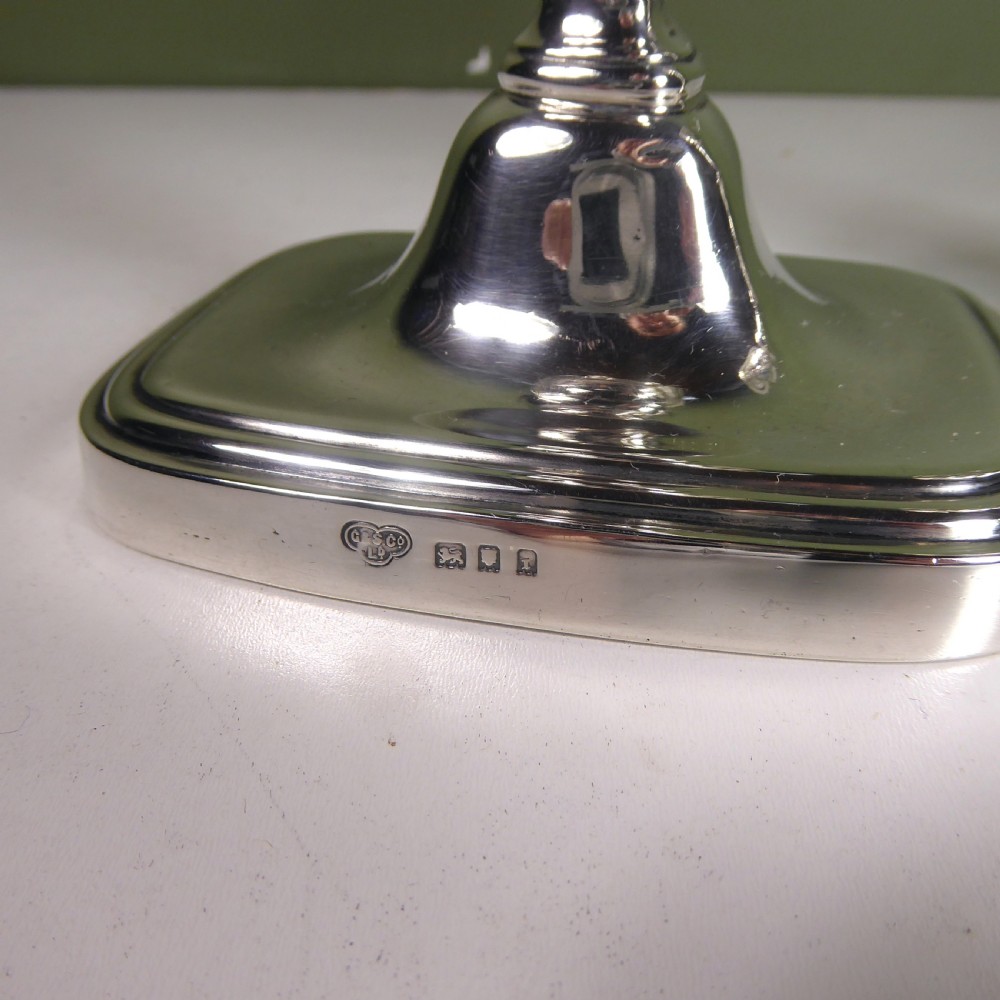 PAIR OF SILVER CANDLESTICKS View V