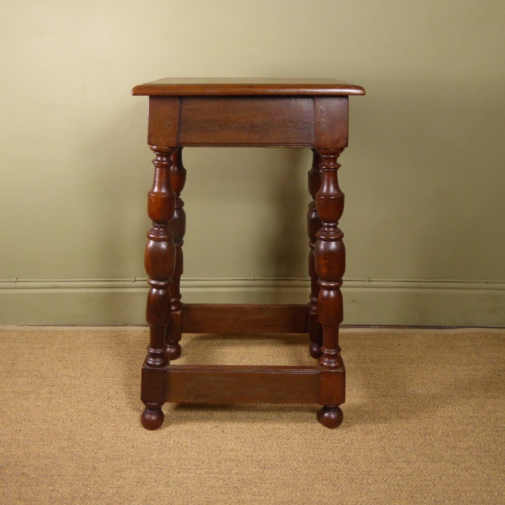 18TH C OAK PEDESTAL, STAND View IV