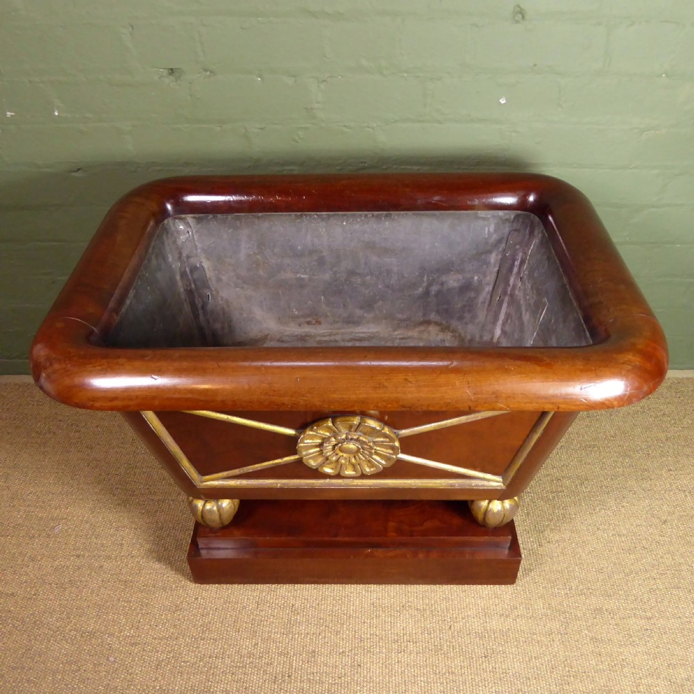 LARGE REGENCY MAHOGANY WINE COOLER View II