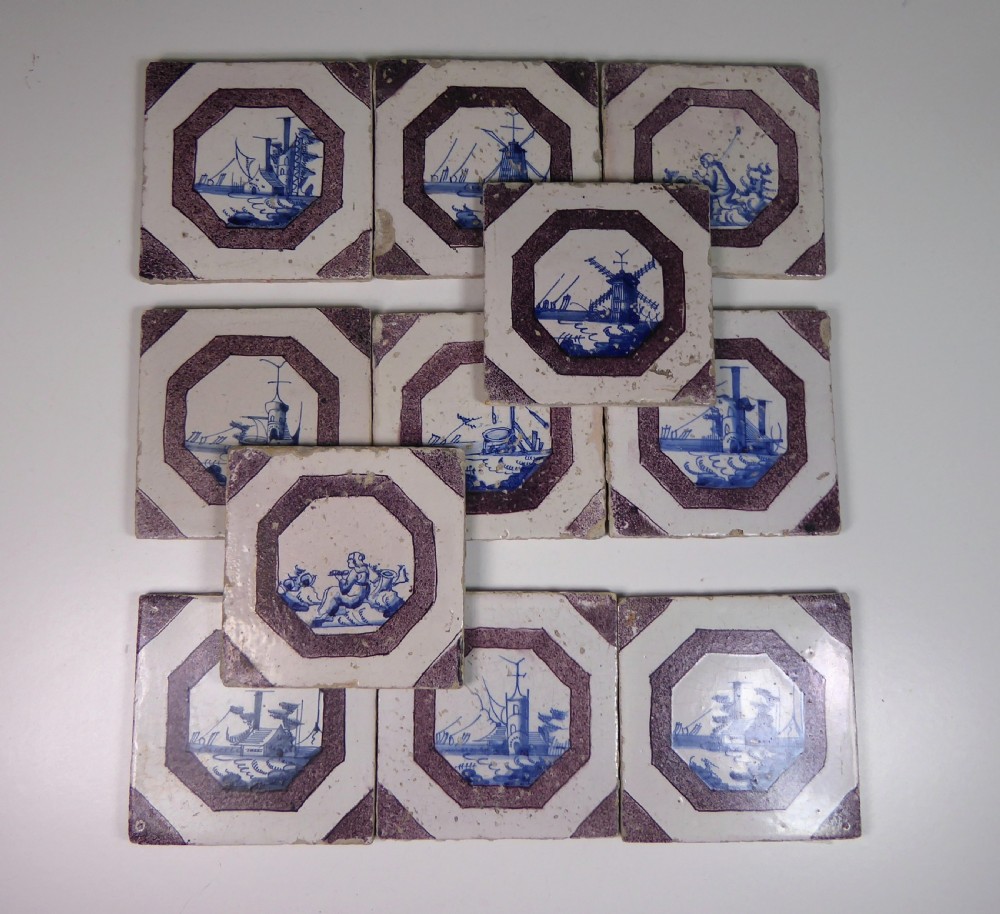 SET OF 18TH C DELFT TILES View II