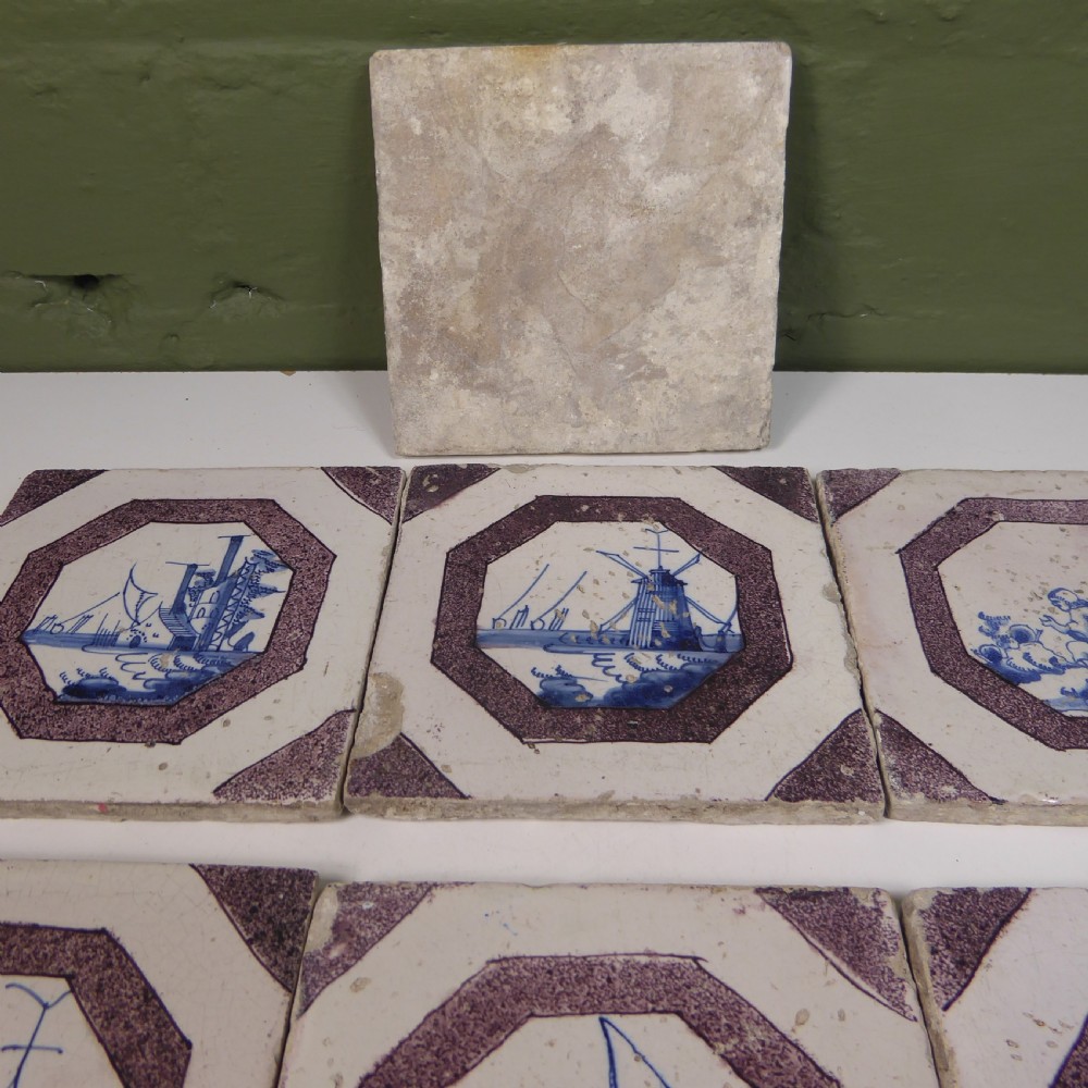 SET OF 18TH C DELFT TILES View III