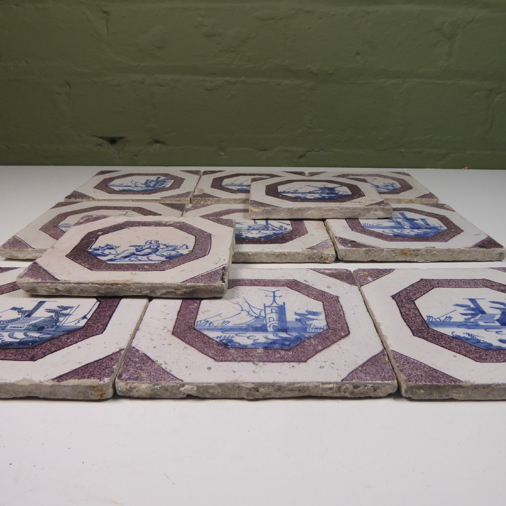 SET OF 18TH C DELFT TILES View IV