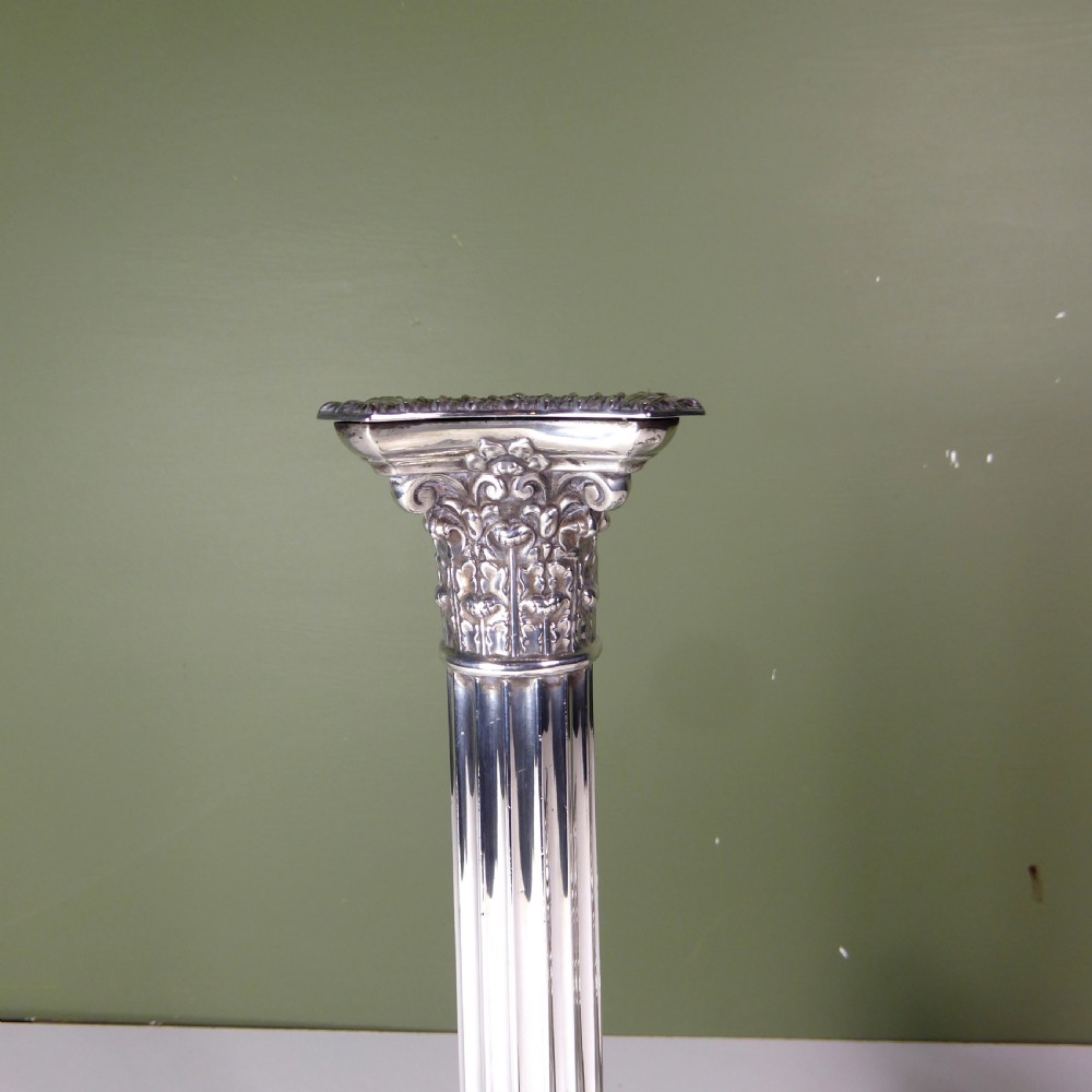 PAIR OF SILVER CANDLESTICKS View III