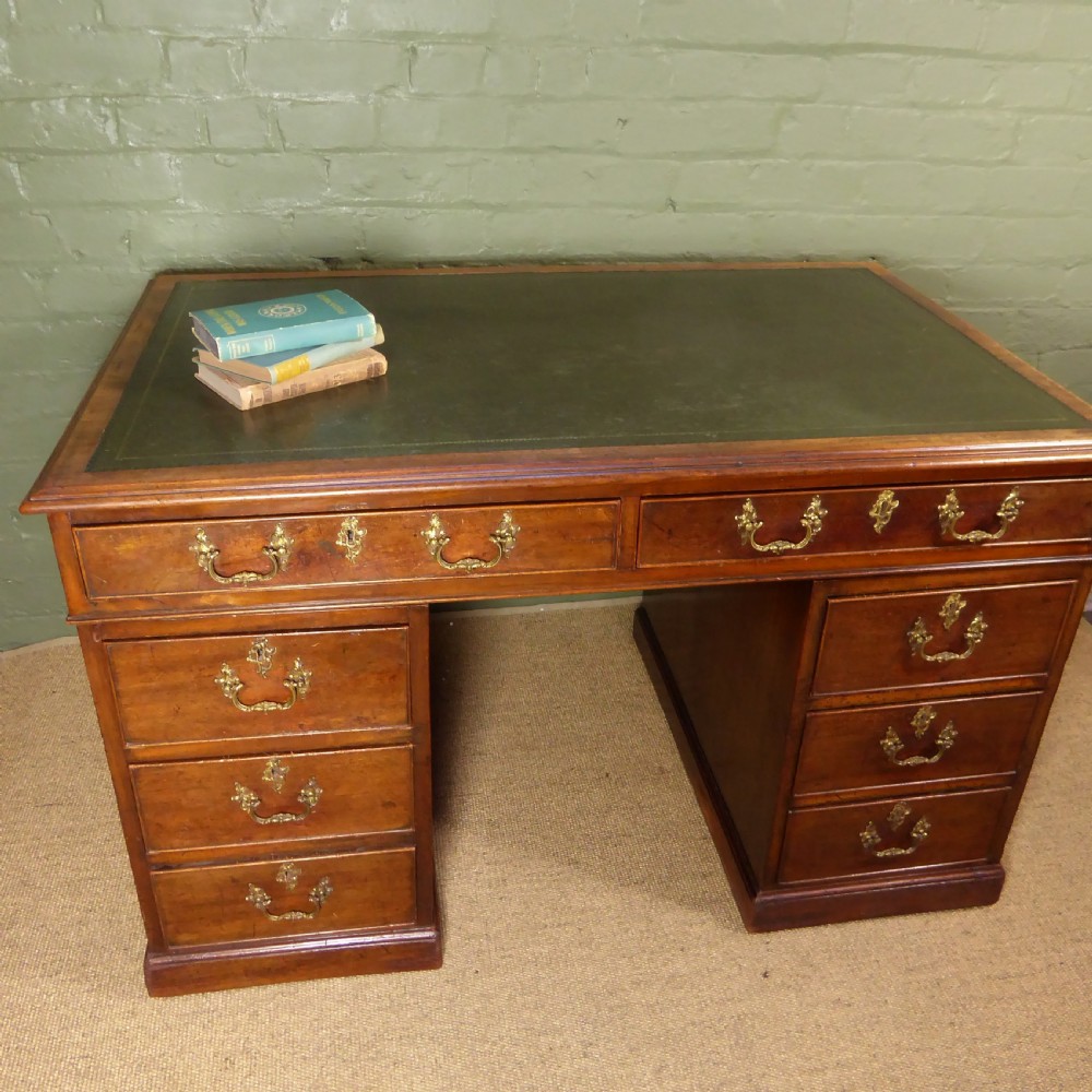 GEORGE III MAHOGANY PEDESTAL DESK View III