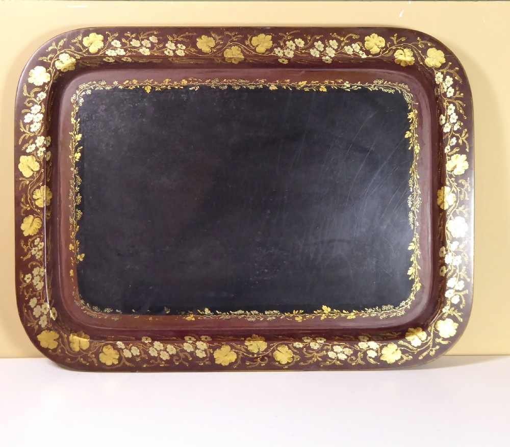 19TH C PAPIER MACHE TRAY BY WALTON