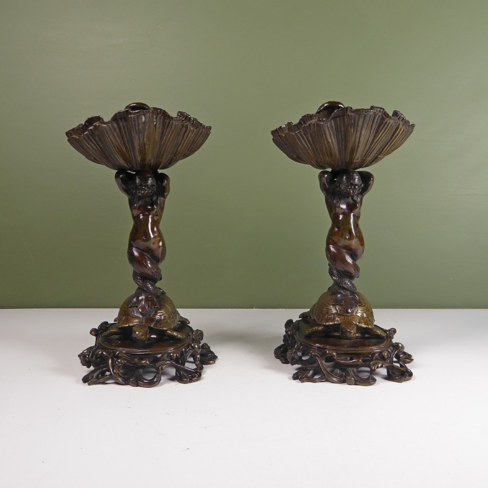 PAIR OF REGENCY BRONZE TAZZA View II
