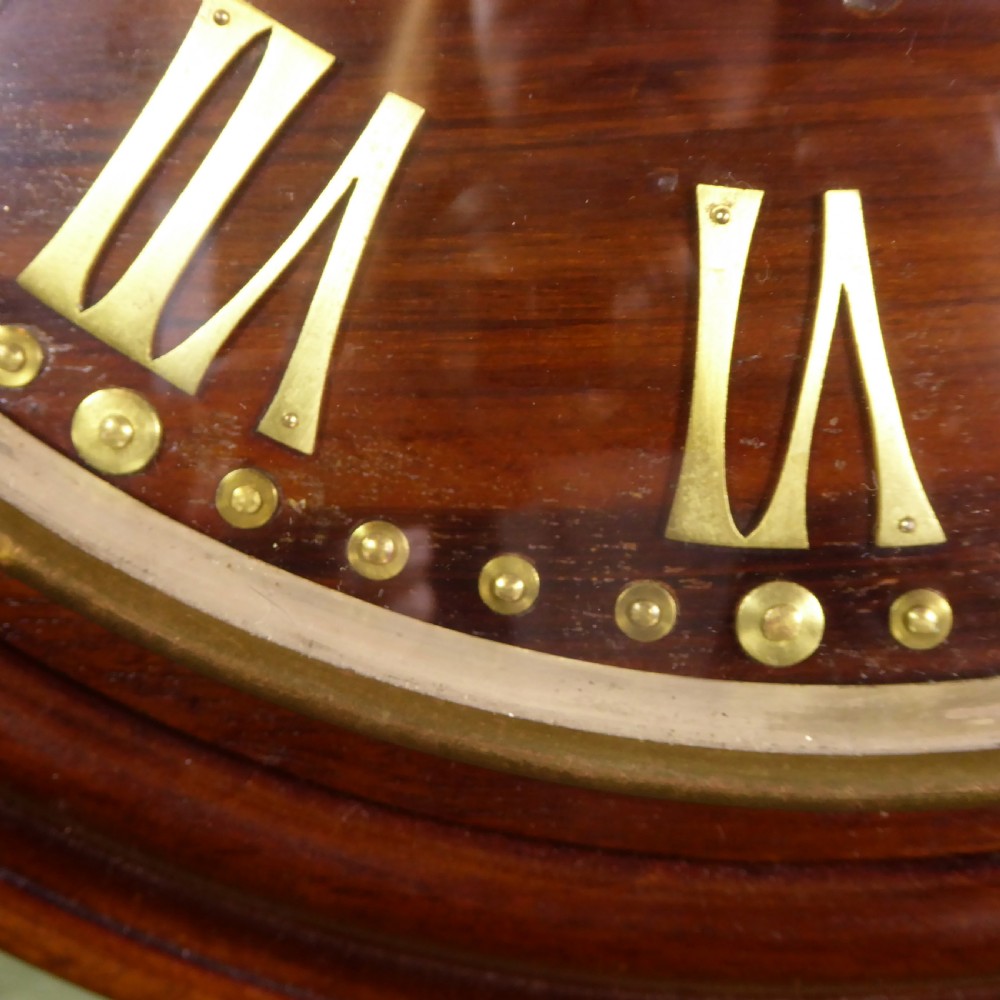 19TH C MAHOGANY WALL CLOCK WITH FUSEE MOVEMENT View III