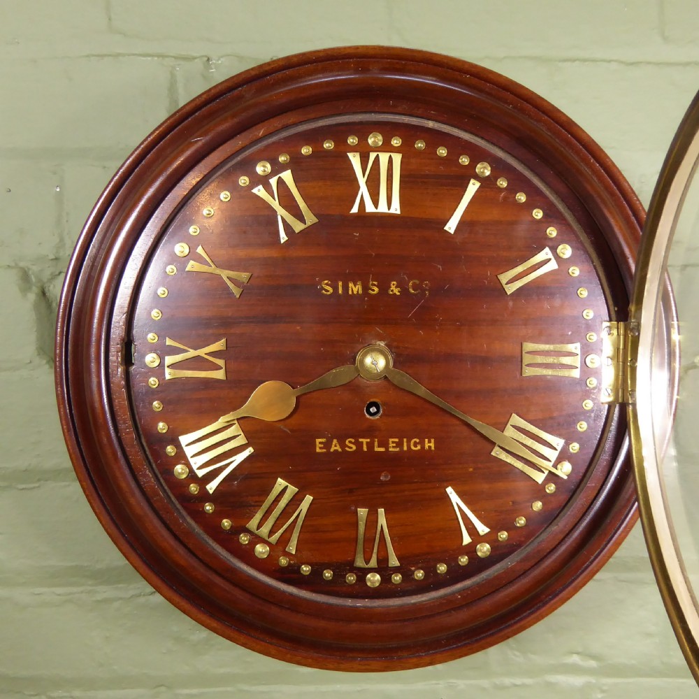 19TH C MAHOGANY WALL CLOCK WITH FUSEE MOVEMENT View IV