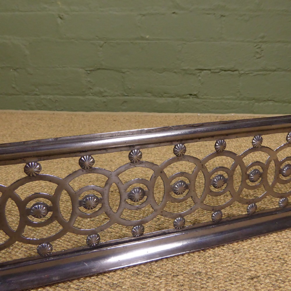 GEORGE III BURNISHED STEEL FIRE FENDER View II