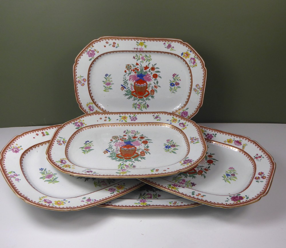 SET OF 5 19TH C IRONSTONE PLATES